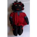 VINTAGE BLACK AMERICANA DOLL with RED DRESS