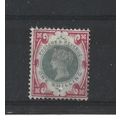 GB.SG214 1s Green and Carmine.Mounted Mint.Nov24