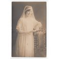 Lady in Wedding Dress Studio Postcard FB23