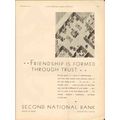 SECOND NATIONAL BANK HOUSTON 1930 Friendship fo...