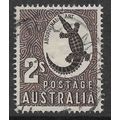 AUSTRALIA 1956 2s CHOCOLATE ABORIGINAL ART SG 2...