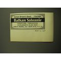 1958 Balkan Sobranie Tobacco Ad - Sample Britain's finest