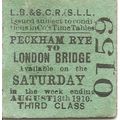 London Brighton & South Cst. Rly Edmondson Tick...