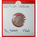 Ⰶ ELEPHANT (1912-1936):INDIA★1/12 ANNA 1933! I+...