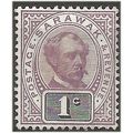 Sarawak 1892 SG8 1c Purple & Black Mounted Mint...