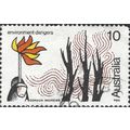 AUSTRALIA, Forest Fire, white 1975, 10c, #2