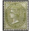 Jamaica 1886 SG21 3d Sage-Green Wmk Crown CA Mo...