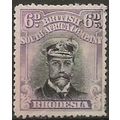 Rhodesia 1922 SG295 6d Jet-Black & Lilac Fine U...