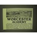 1909 Worcester Academy Ad