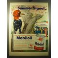 1950 Mobil Mobiloil Ad - Summer Signal
