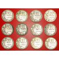 COCK: FRANCE ★ 10 FRANCS COMPLETE SET 12 COINS ...