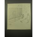 1950 Cartoon by Saul Steinberg - Lions at the Zoo