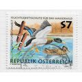 AUSTRIA 2001 WILD WATER BIRDS DUCKS USED PAINTI...