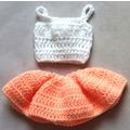 Hand Crocheted Small Doll's Skirt & Top - Made ...