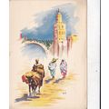 North Africa Scene Artist Unknown Postcard used...