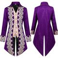 Mens Retro Gothic Jacket Frock Coat Steampunk V...