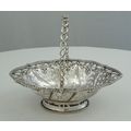 6" Swing Handled Epergne Sweetmeats Basket, Lon...
