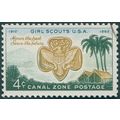 Canal Zone 1962 4c. ochre, green & blue Girl Sc...