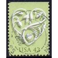 USA 2008 Wedding - Hearts - Green 42c Used