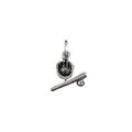Sterling Silver Baseball Mitt Bat and Ball pend...