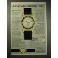 1990 Hamilton Art Deco Watch Ad