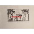 Drawing, (Men & Women Wrestling Leopards?) Max ...