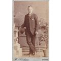 VICT. CDV PHOTO - SMART YOUNG MAN, HAT/CANE. PO...