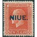 Niue 1918 1s vermilion Perf 14x14½ SG31a unused