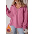 Valerian Fleece Lined Half Zipper Kangaroo Pock...