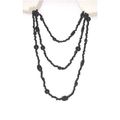 Necklace #026 black glass beads 45 inch ladies ...