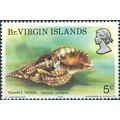 BVI 1974 Seashells 5c Atlantic Trumpet Triton U...