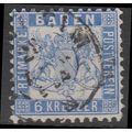 Mi: 19 used 1862 Baden Cat € 30.00