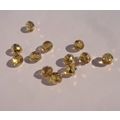 12 Faceted Gold Vitrail Crystal Round Glass Bea...