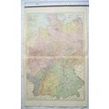 Vintage: Bacons engraved map Sheet 22 German Em...