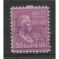 USA 1938 PRESIDENTIAL SERIES 50c BRT PURPLE WIL...