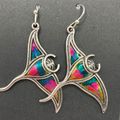 Earrings Colorful Manta Ray Dangle Earrings #665