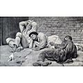 GIANTS AT PLAY 1893 Briton Rivière dog labourer...