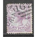 VICTORIA 187? AUSTRALIA STATE QV TWO PENCE LILA...