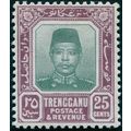 Trengganu 1915 25c green & dull purple SG12 unused