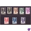 BELGIUM 1935 DEATH OF QUEEN ASTRID SET 8 VALS M...