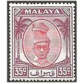 Perak 1952 SG143 35c Scarlet & Purple Mounted M...