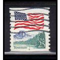 Used 2280a 25c U.S. Flag Very Fine CNS 6 PA6232
