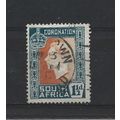 SouthAfrica.SG73 1 1/2d Orange and Greenish Blu...