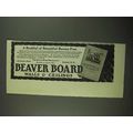1915 Beaver Board Ad - Bookful of Beautiful Rooms
