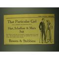 1915 Bowen & Stebbins Hart, Schaffner & Marx Su...