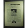 1968 Texaco Oil Ad - Belives In Clean Air a Birthright