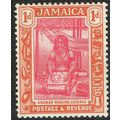 Jamaica 1921 1d Carmine and Orange wmk Script C...