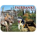 Fairbanks Alaska with Gold Fridge Magnet