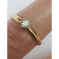 Estate Vintage 14k Yellow Gold Engagement .25ct...