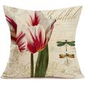 Tlovudori 18x18 Inch Throw Pillow Cover (Tulip ...